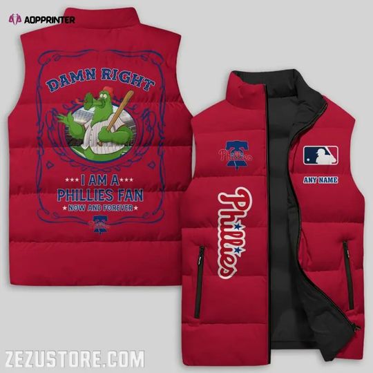 Philadelphia Phillies Sleeveless Puffer Jacket Custom For Fans Gifts