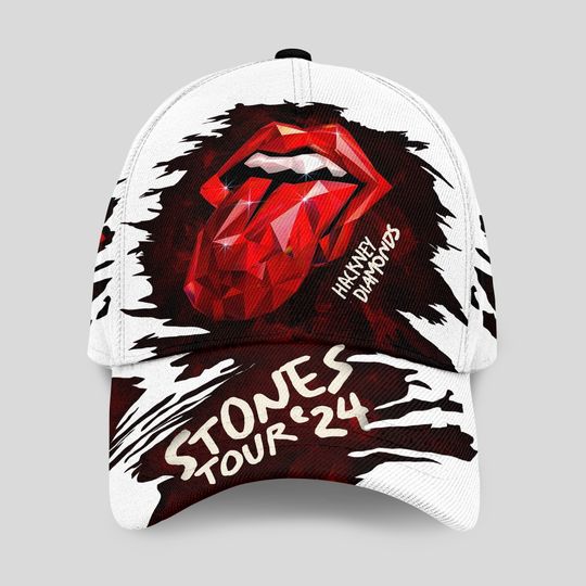 Rolling Stones Hackney Diamonds Tour 3D Cap – Concert Edition, Simple Cotton Cap