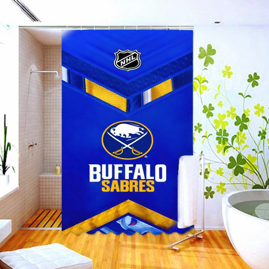 Waterproof Shower Curtain buffalo sabres Polyester Decor Bathroom