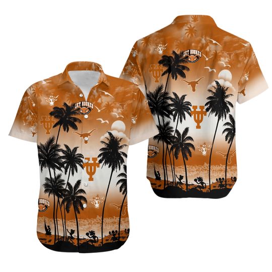 Texas Longhorns Logo Combo Hawaiian Shirt