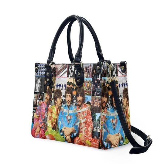 The Beatles Music Leather Handbag, The Beatles, Rock Band Lover Handbag, Gift For Fan