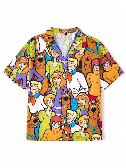 Discover SCOOBY-DOO X SHEIN Men's Casual Hawaiian Shirt