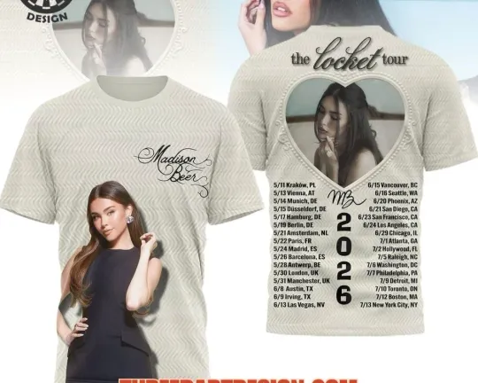 Discover Madison Beer The Locket Tour 2026 AOP 3D T-Shirt