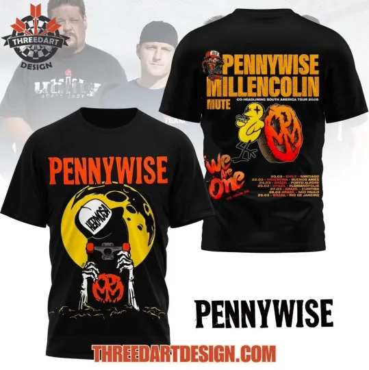 Pennywise South America Tour 2026 AOP 3D T-Shirt