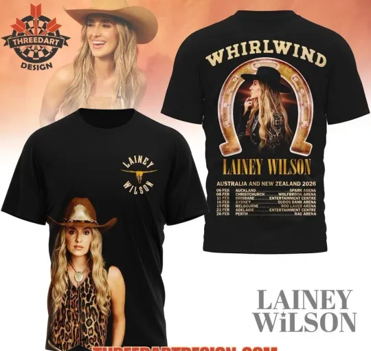 Discover Lainey Wilson Australia And New Zealand 2026 Tour AOP 3D T-Shirt