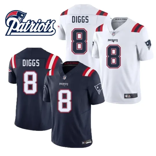 Discover Men's Patriotss #8 Stefon Diggs Robinson  Jersey Fully Printed