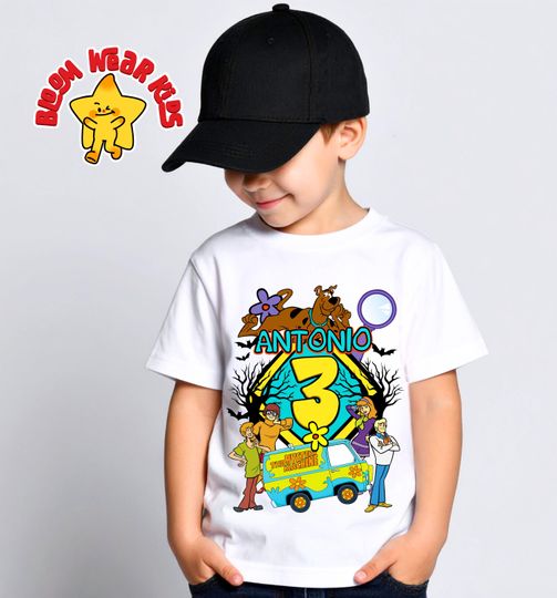 Discover Inspired Retro Vintage Cartoon Birthday T Shirt: Mystery Machine Theme, Gift for Kids