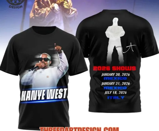 Discover Kanye West 2026 Shows AOP 3D T-Shirt