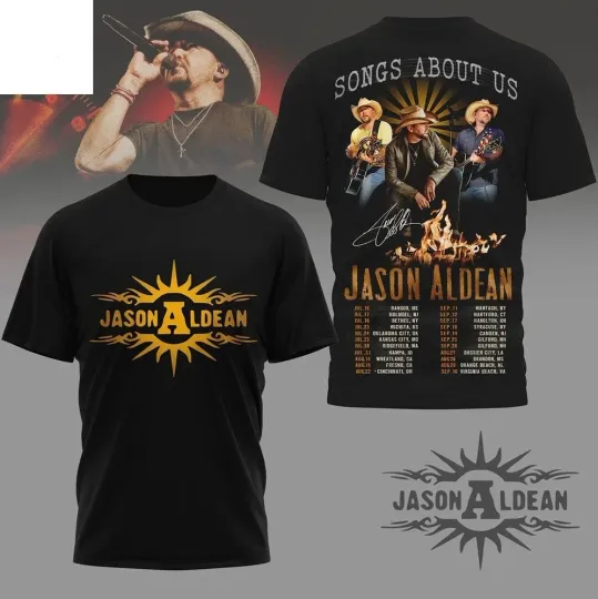 Jason Aldean Songs About Us Tour AOP 3D T-Shirt