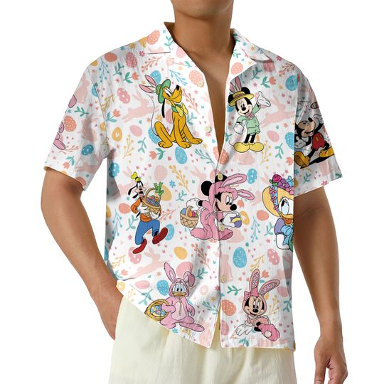 Discover Disney Easter Hawaiian Shirt, Disneyworld Easter Hawaii Shirt, Mickey And Friends Easter Shirt, Disney Easter Gift