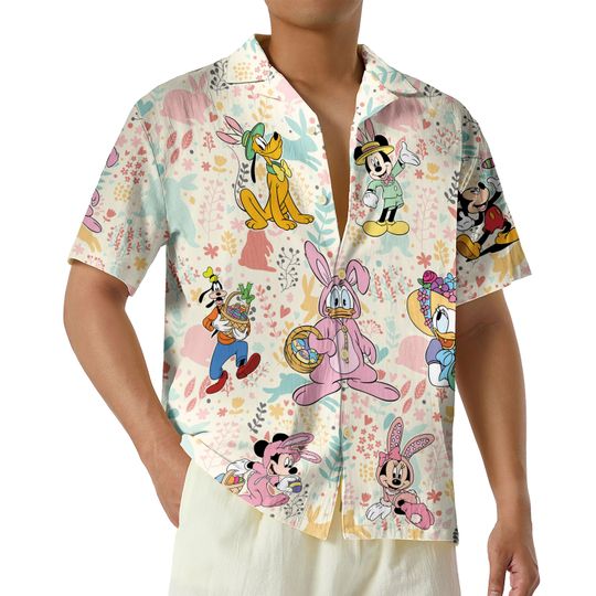 Discover Disney Easter Hawaiian Shirt, Disneyworld Easter Hawaii Shirt, Mickey And Friends Easter Shirt, Disney Easter Gift