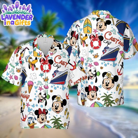 Discover Disney Cruise 2026 Hawaiian Shirt, Family Vacation Matching Tropical Button Up Shirt
