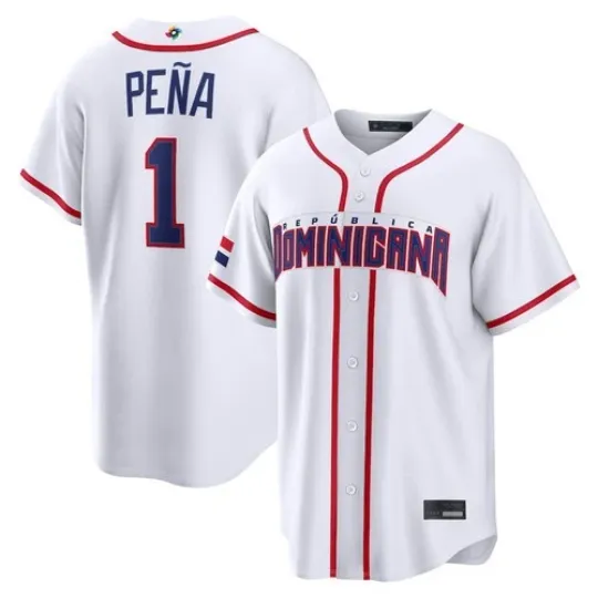 Dominican Republic Jeremy Peña White 2026 World Baseball Classic Jersey