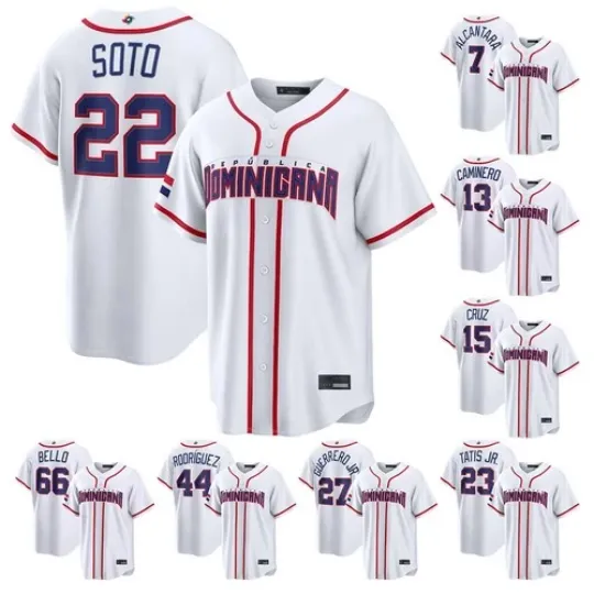 Discover NWT Men's Dominican Republic Baseball White 2026 World Baseball Classic Jersey