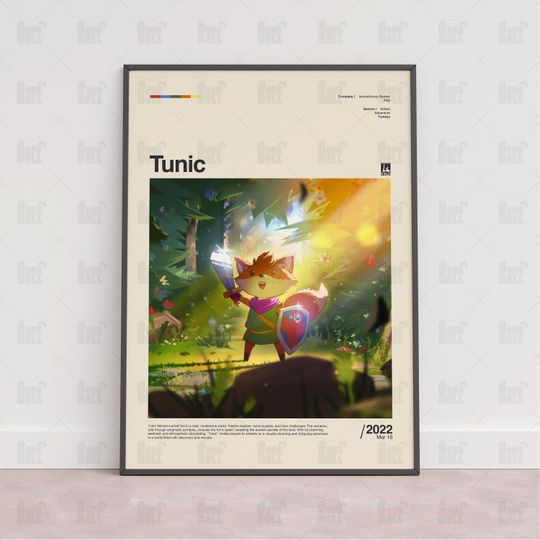 Discover Tunic Poster, Gaming Room Poster, Gaming Wall Poster, Gaming Print Poster,Game Gift,Video Games Poster,Gaming
