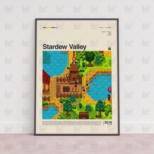 Stardew Valley Poster, Gaming Room Poster, Gaming Wall Poster, Gaming Print Poster, Game Gift, Video Games Poster, Gaming Wall Art, Stardew