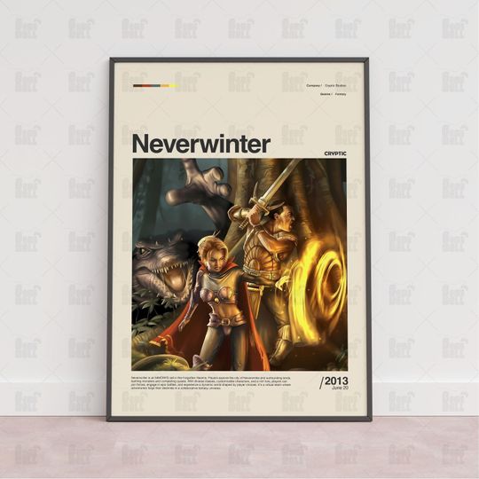 Discover Neverwinter Poster, Gaming Room Poster, Gaming Wall Poster, Gaming Print Poster, Game Gift, Video Games Poster, Gaming Art Wall Decor