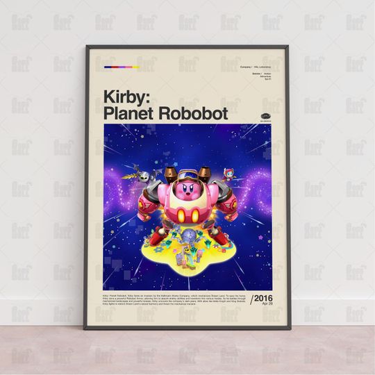 Discover Kirby Planet Robobot Poster, Gaming Room Poster, Gaming Wall Poster, Gaming Print Poster, Game Gift, Video Games Poster, Gaming Art