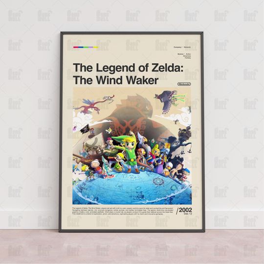 Discover The Legend of Zelda- The Wind Waker Poster, Gaming Room Poster, Gaming Wall Poster, Gaming Print Poster, Game Gift, Video Games Poster