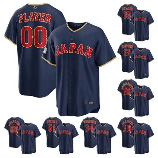 Discover NWT Men's Japan Baseball Navy 2026 World Baseball Classic Jersey