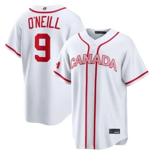 Discover Canada Baseball Tyler O'Neill White 2026 World Baseball Classic Jersey