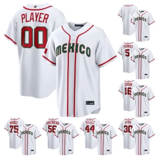 Discover NWT Men's Mexico Baseball White 2026 World Baseball Classic  Jersey