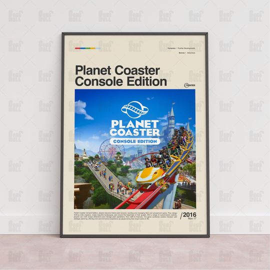 Discover Planet Coaster Console Edition Poster, Gaming Room Poster, Gaming Wall Poster, Gaming Print Poster,Game Gift,Video Games Poster,Gaming