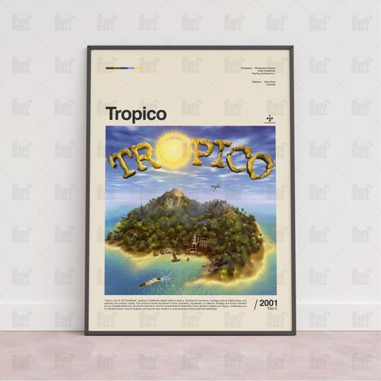 Discover Tropico Poster, Gaming Room Poster, Gaming Wall Poster, Gaming Print Poster,Game Gift,Video Games Poster,Gaming