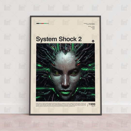 Discover System Shock 2 Poster, Gaming Room Poster, Gaming Wall Poster, Gaming Print Poster,Game Gift,Video Games Poster,Gaming