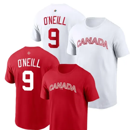 Discover 👍Tyler O'Neill #9 Canada Baseball 2026 World Baseball Classic Name& Number Gift