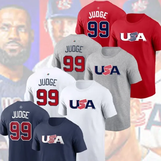 Discover 👍FASTSHIP - Aaron Judge #99 USA World Baseball Team 2026 Name & Number Fans Gif