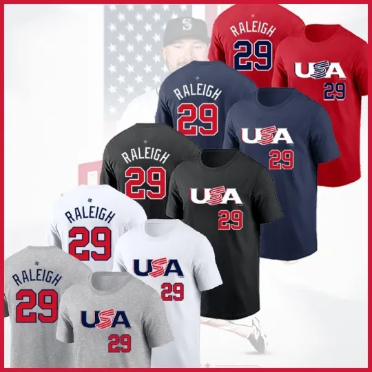 Discover 👍FASTSHIP- Cal Raleigh #29 USA World Baseball Team 2026 Name & Number Fans Gift