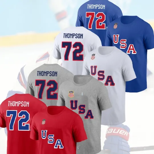 Discover FASTSHIP - Tage Thompson #72 USA Hockey 2026 Name & Number Gift For Fans