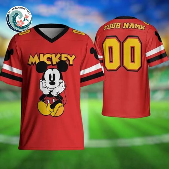 Discover Personalize Disney Vintage Mickey Mouse, Custom Disneyland Jersey, Football Team, Mickey Mouse Birthday, Gift for Disney Fans