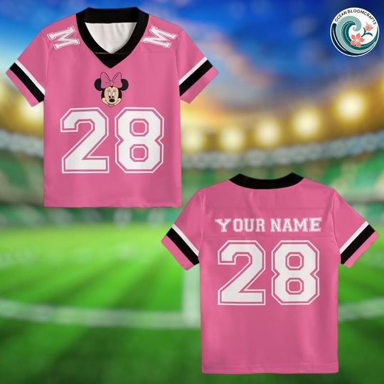 Discover Personalized All Characters Disney Football Jersey, Mickey and Friends Family Sports Uniform Kids Youth Adult Football Matching, Family Trip