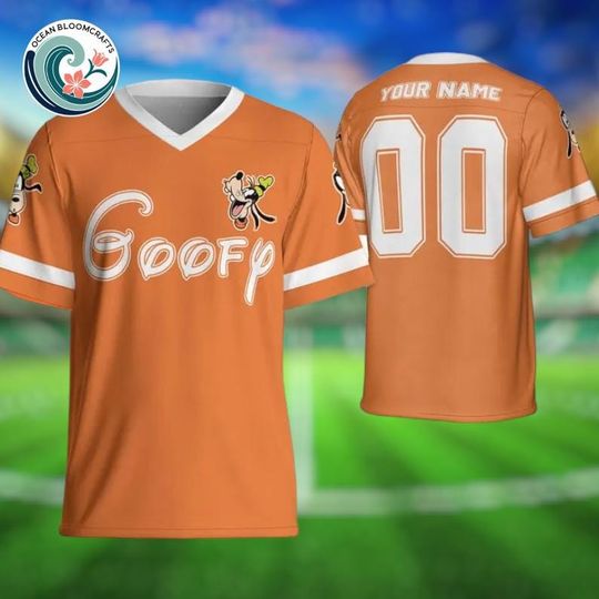 Discover Custom Disney Goofy Smile Classic Football Jersey, Custom Disney Football Jersey Sports, Cute Gifts For Fans Disney, Best Birthday Gift