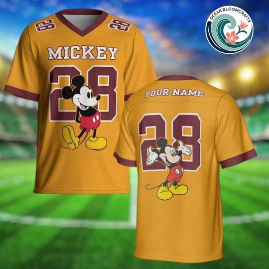 Custom Disney All Character Football Jersey For Adult, Kids, Youth . Mickey, Minnie Football Jersey Team