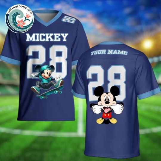 Custom Mickey Disney Football Soccer Jersey Shirt For Adult, Kids, Youth