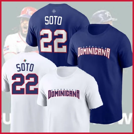 Discover Juan Soto Dominican Republic Baseball 2026 World Baseball Classic Name& Number