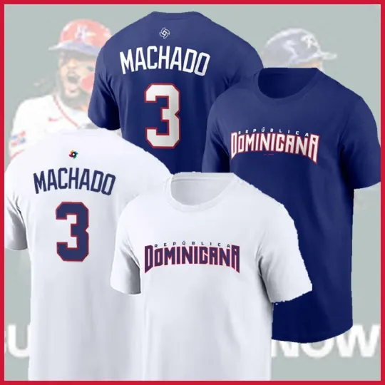 Discover Manny Machado #3 Dominican Republic Baseball 2026 World Baseball Classic Gift