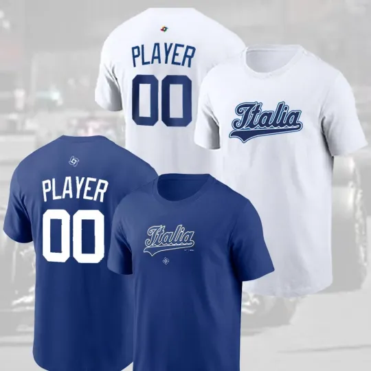 Discover Customs Italy Baseball 2026 World Baseball Classic Name & Number Gift For Fans