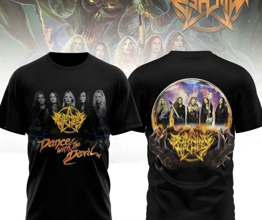 Discover Burning Witches Dancing With The Devil 3D T-Shirt AOP