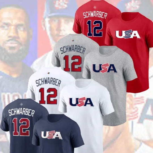 Discover Kyle Schwarber #12 USA Baseball 2026 World Baseball Classic Name & Number Gift