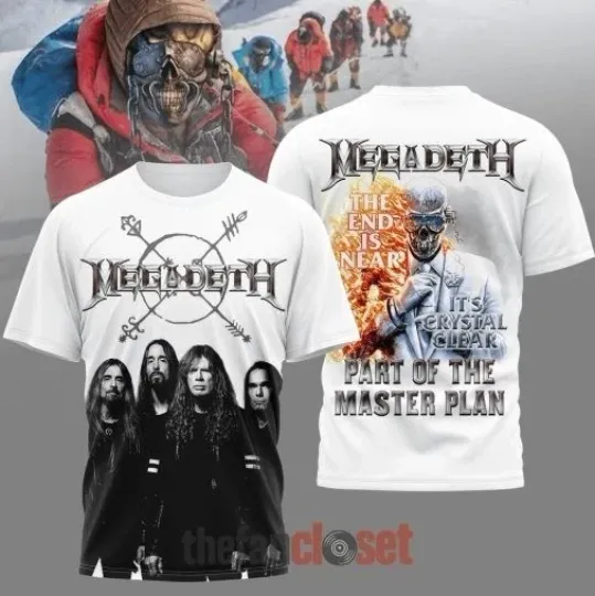 Discover Megadeth The End Is Near 2025 3D T-Shirt