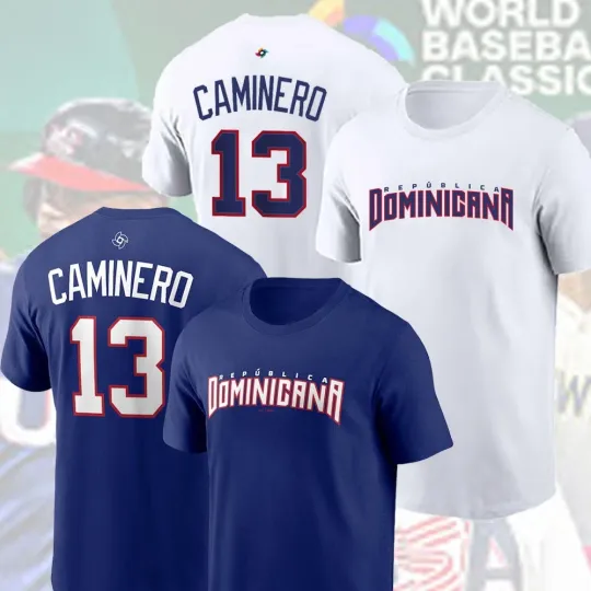 Junior Caminero #13 Dominican Republic 2026 World Baseball Name & Number Gift