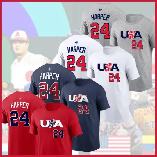 Bryce Harper #24 USA Baseball 2026 World Baseball Classic Name & Number Gift