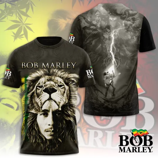 Bob Marley 3D T-Shirt, Unisex Casual Shirt