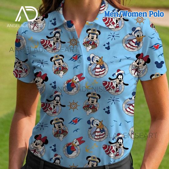Discover Mickey & Friends Cruise Timeline Destiny Polo Shirt | Disney Cruise Golf Polo for Men Women | Vacation Golf Shirt