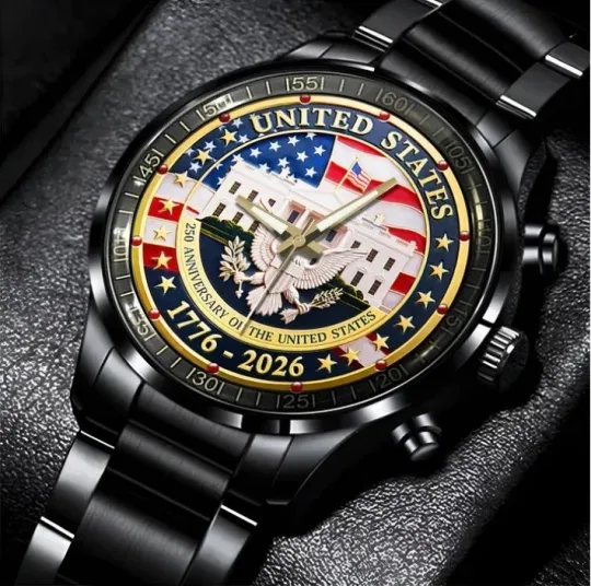 Personalized America 250th Anniversary Stainless Steel Watch For Men