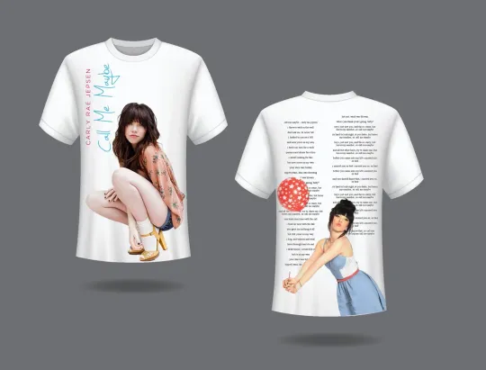 Discover Carly Rae Jepsen Call Me Maybe Album AOP 3D T Shirt White Unisex S-5XL S10BIN